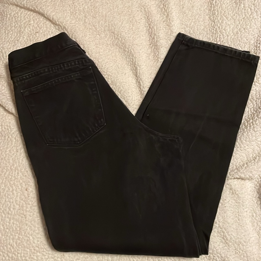 Lands end, women’s loose fit , black 100% cotton denim size 10